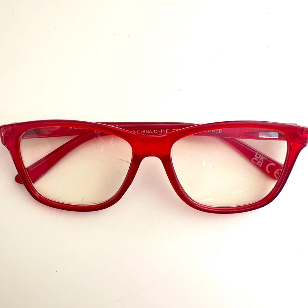 Red Eyeglasses Frame -Style Frances - +125 - Picture 2 of 6